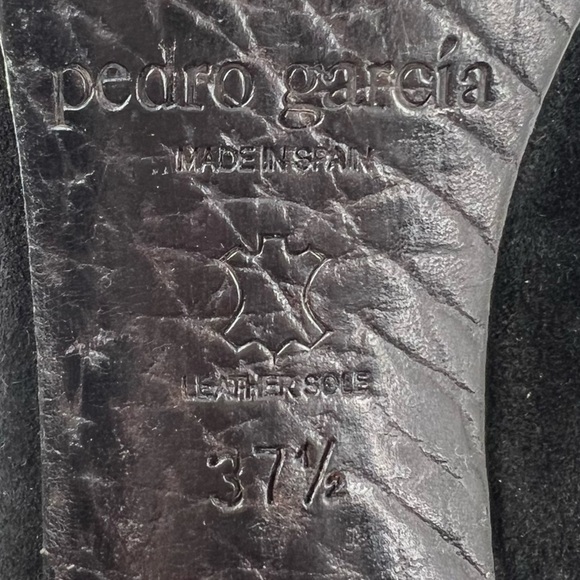 ✅ Pedro Garcia Sybil Open-Toe Chelsea Suede HEELED Boot BLACK SIZE 37.5 - Picture 2 of 7